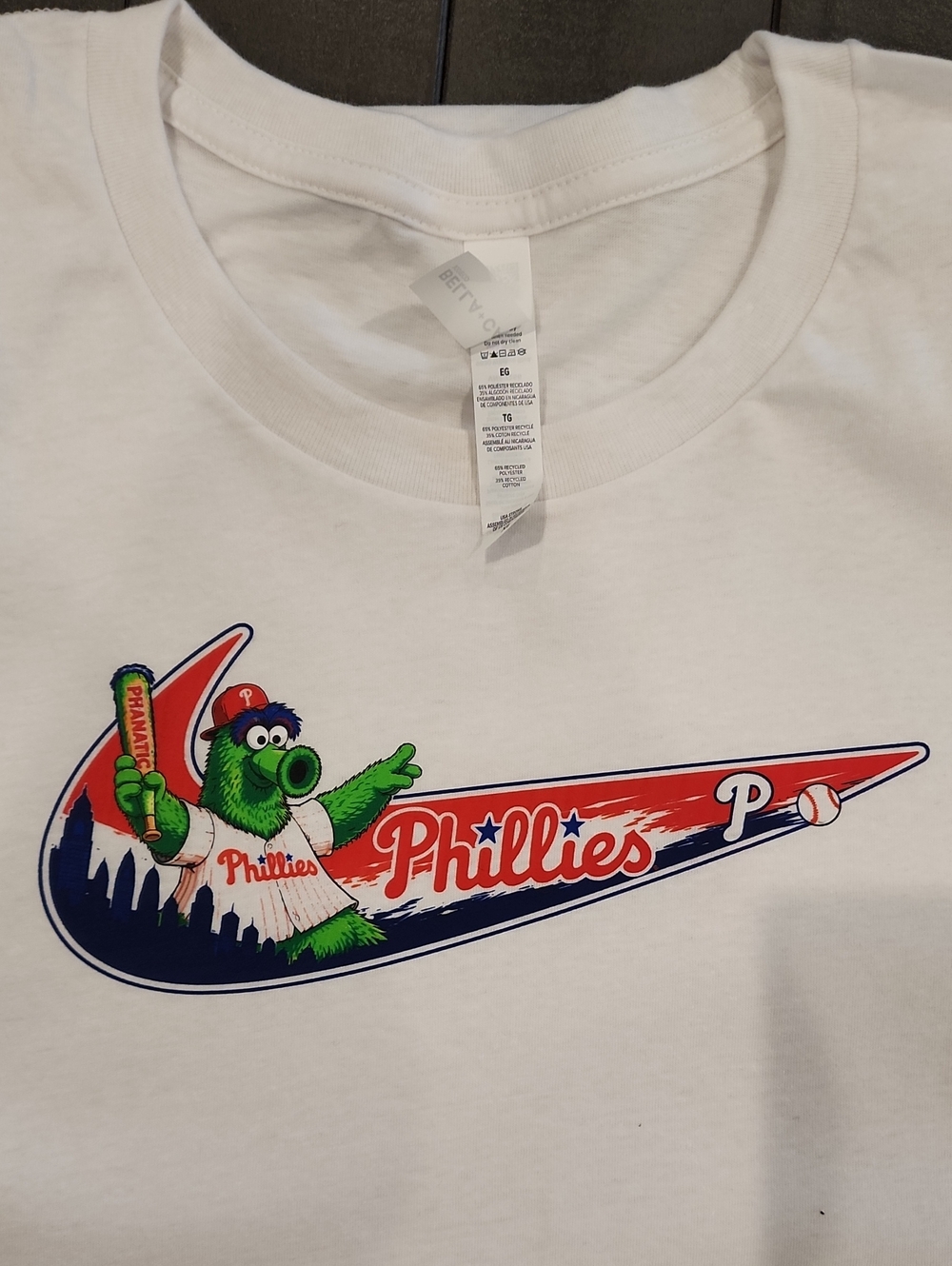 Bella Canvas White Phillies Graphic Tee